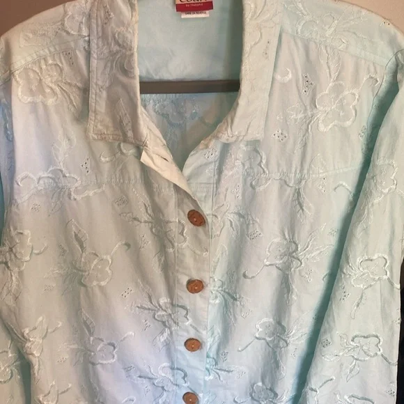 Tudor Court Size L Robins egg blue  shirt long sleeves - Picture 7 of 9
